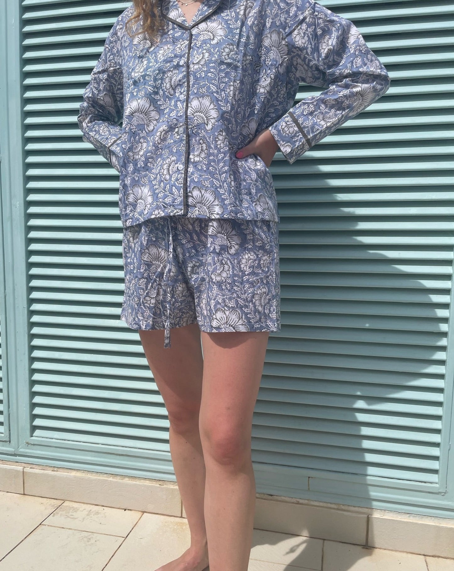 Juniper Blue Shorts Pyjama Set