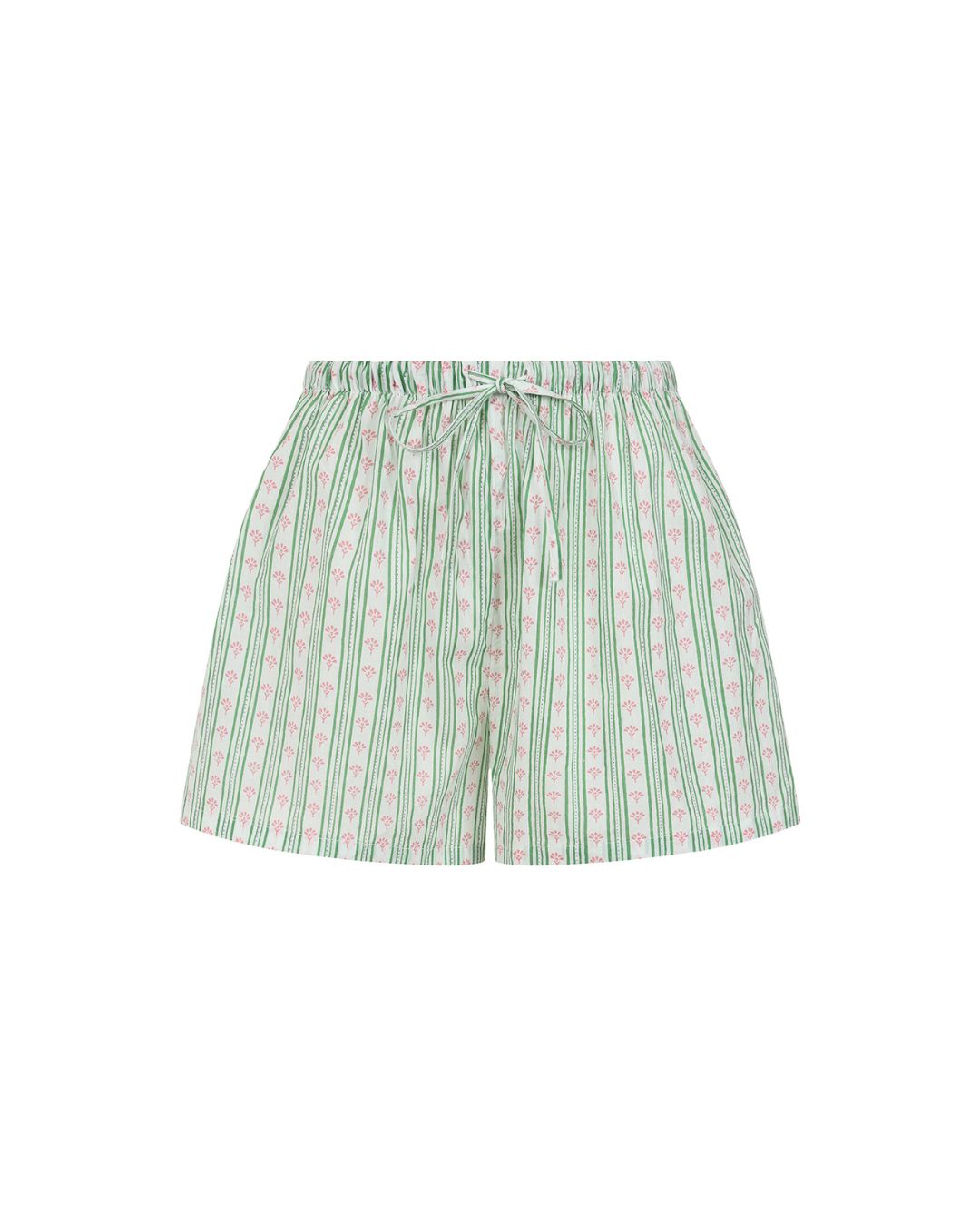 Green Stripe Short Pyjama Set