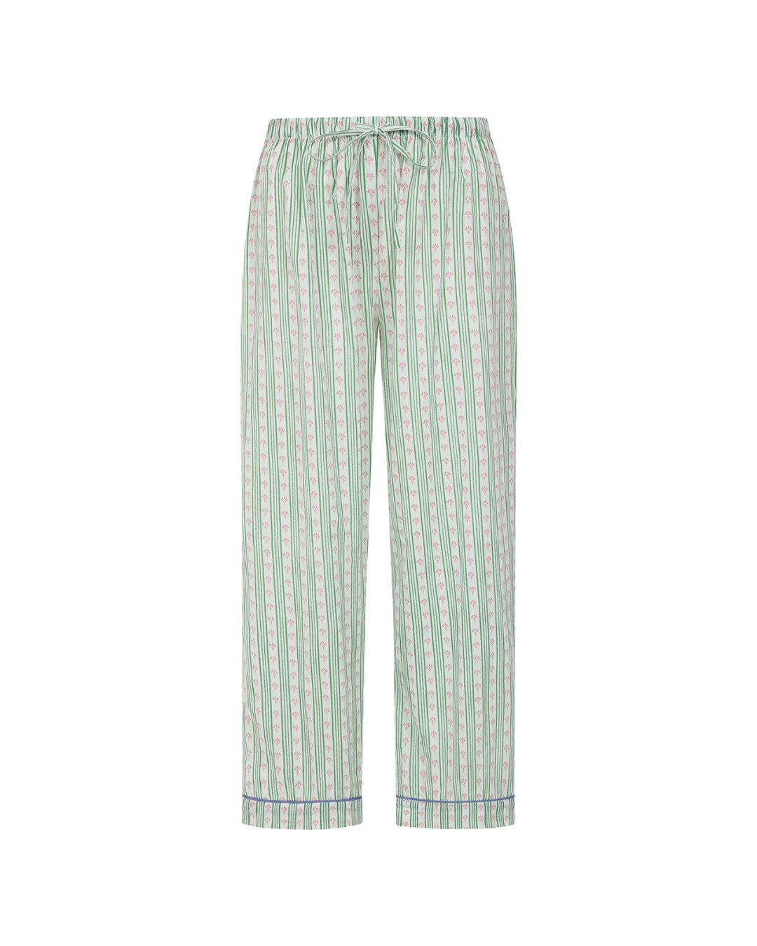 Green Stripe Long Pyjama Set