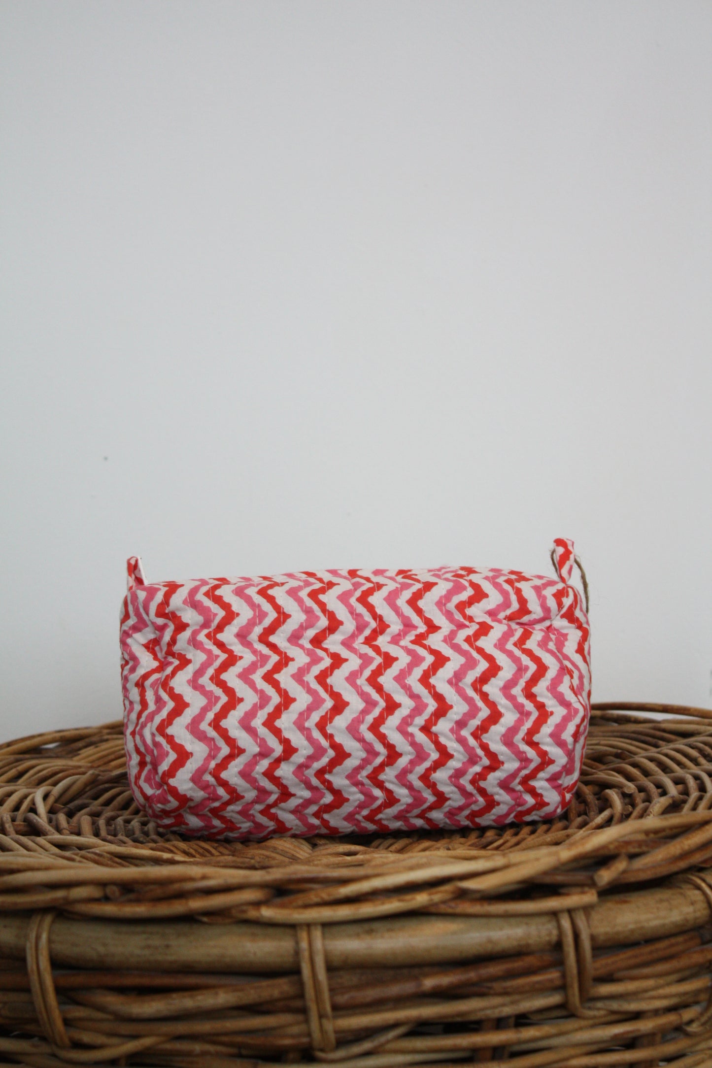 Pink Zig Zag Washbag