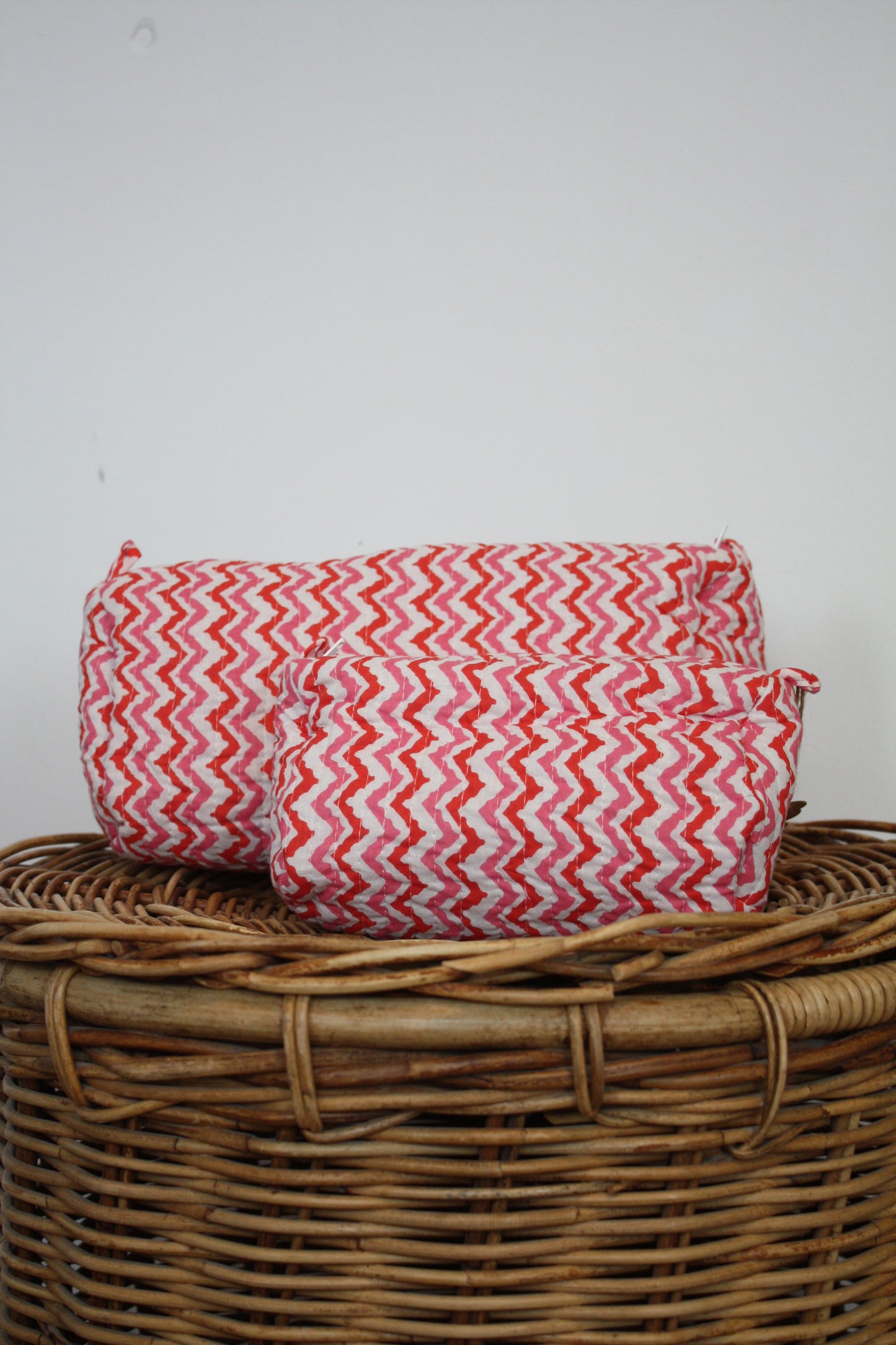 Pink Zig Zag Washbag