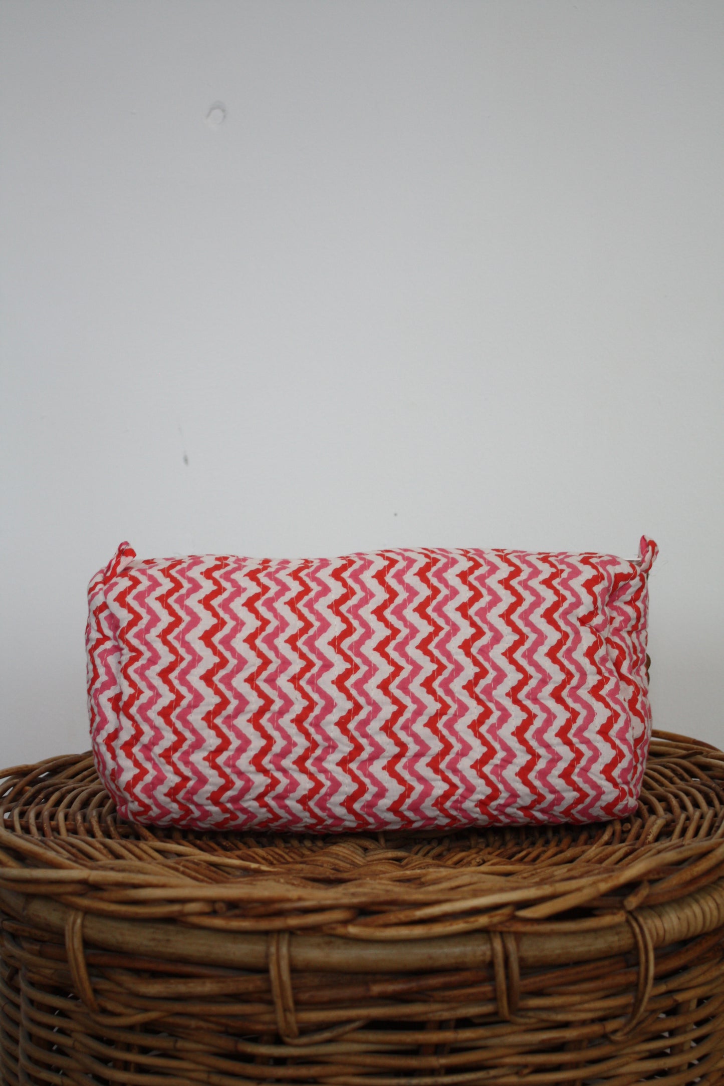 Pink Zig Zag Washbag