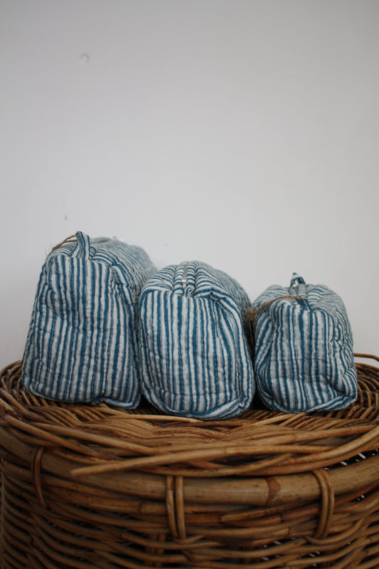 Blue Stripe Washbag