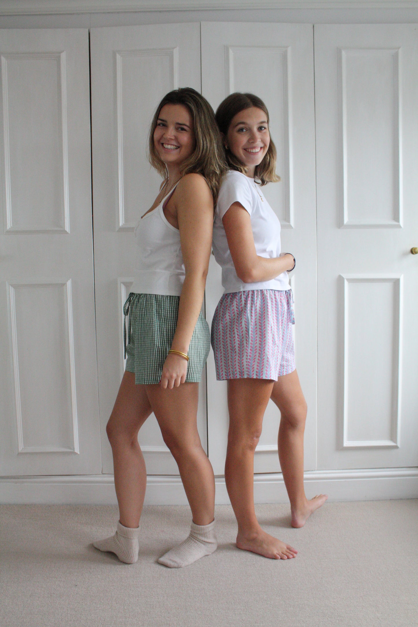 Green Gingham Shorts