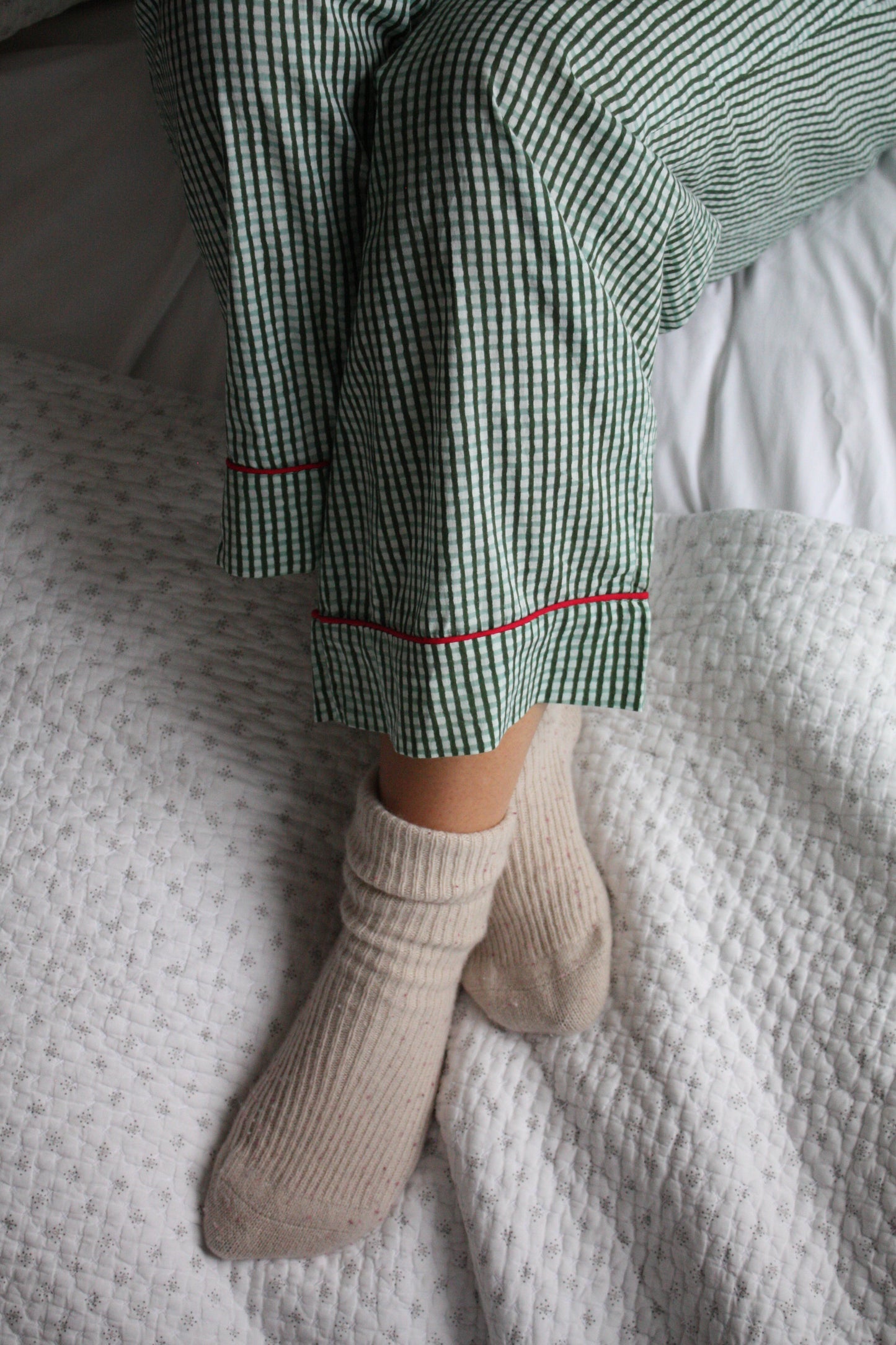 Green Gingham Trousers