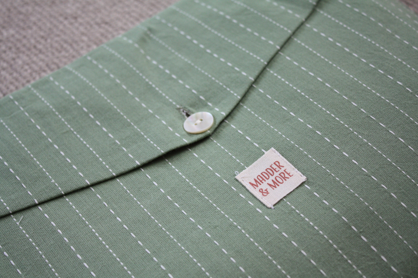 Green Handloom Long Pyjama Set