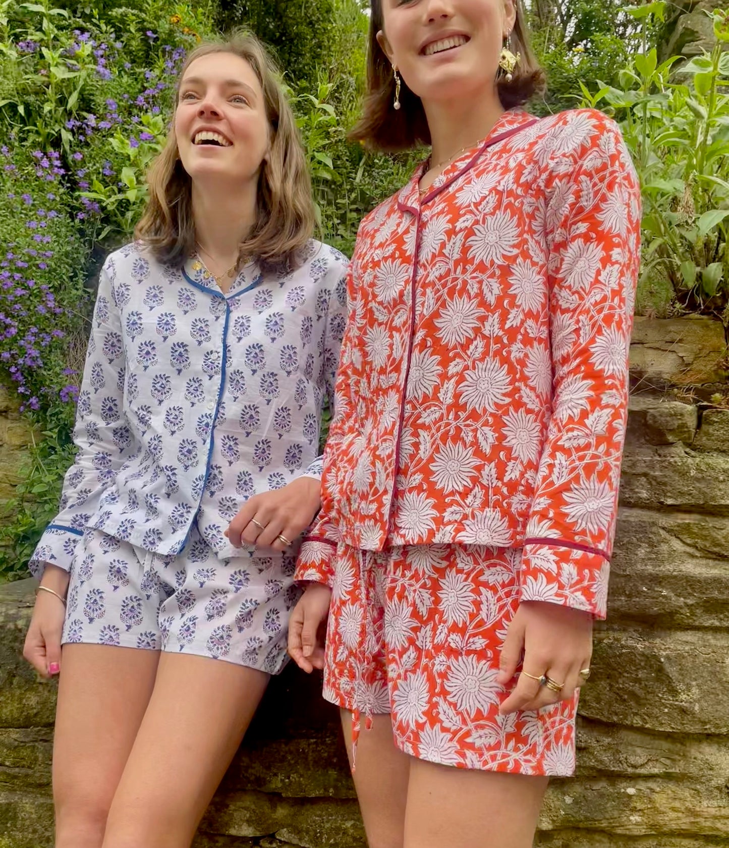 Lilac Bloom Shorts Pyjama Set
