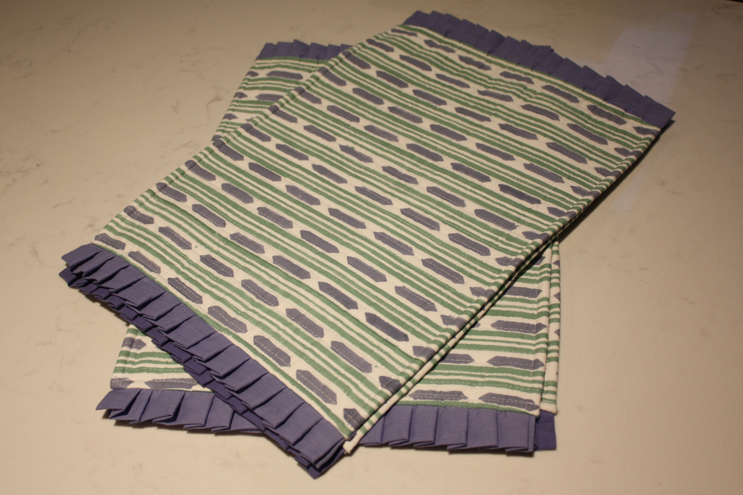 Green & Blue Geometric Placemats