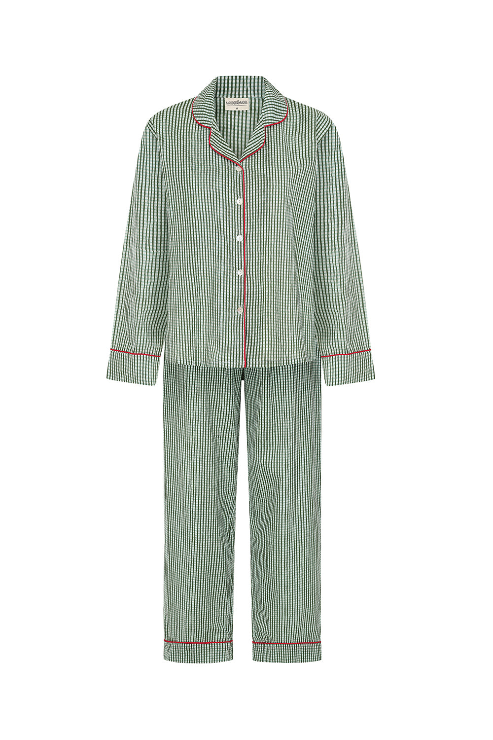 Green Gingham Long Pyjama Set