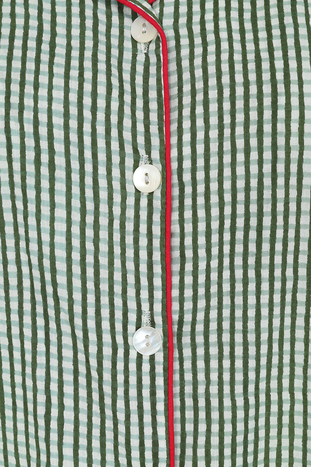 Green Gingham Short Pyjama Set