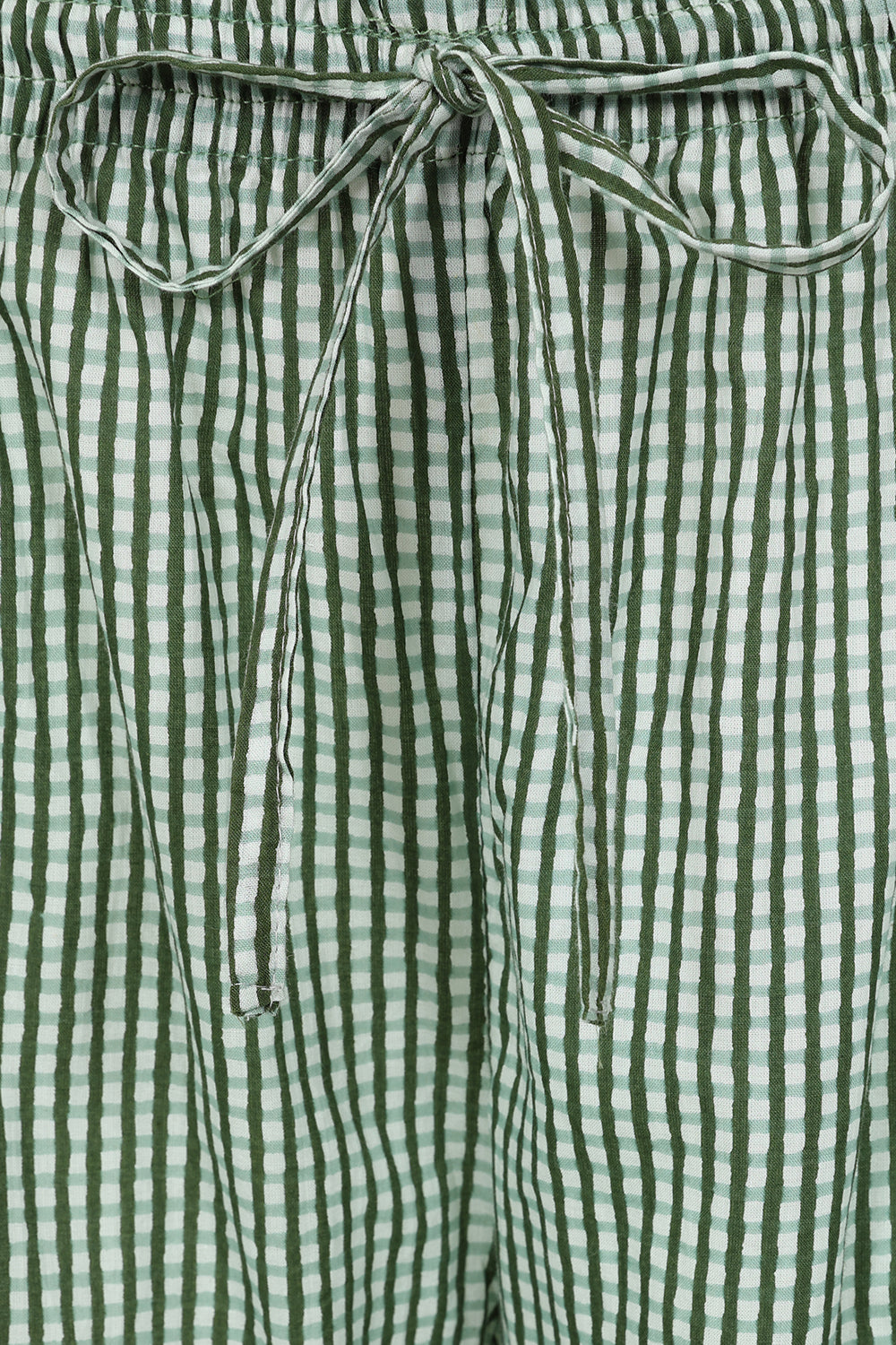 Green Gingham Long Pyjama Set