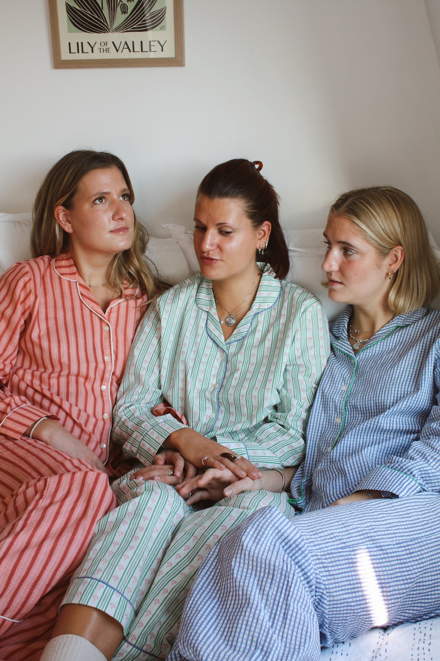 Green Stripe Long Pyjama Set