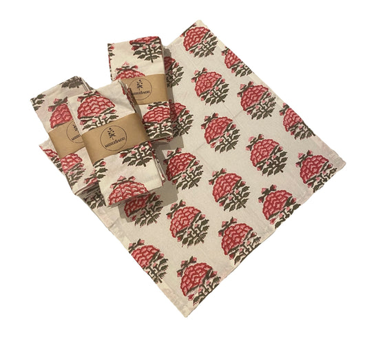 Napkin Set Berry Red