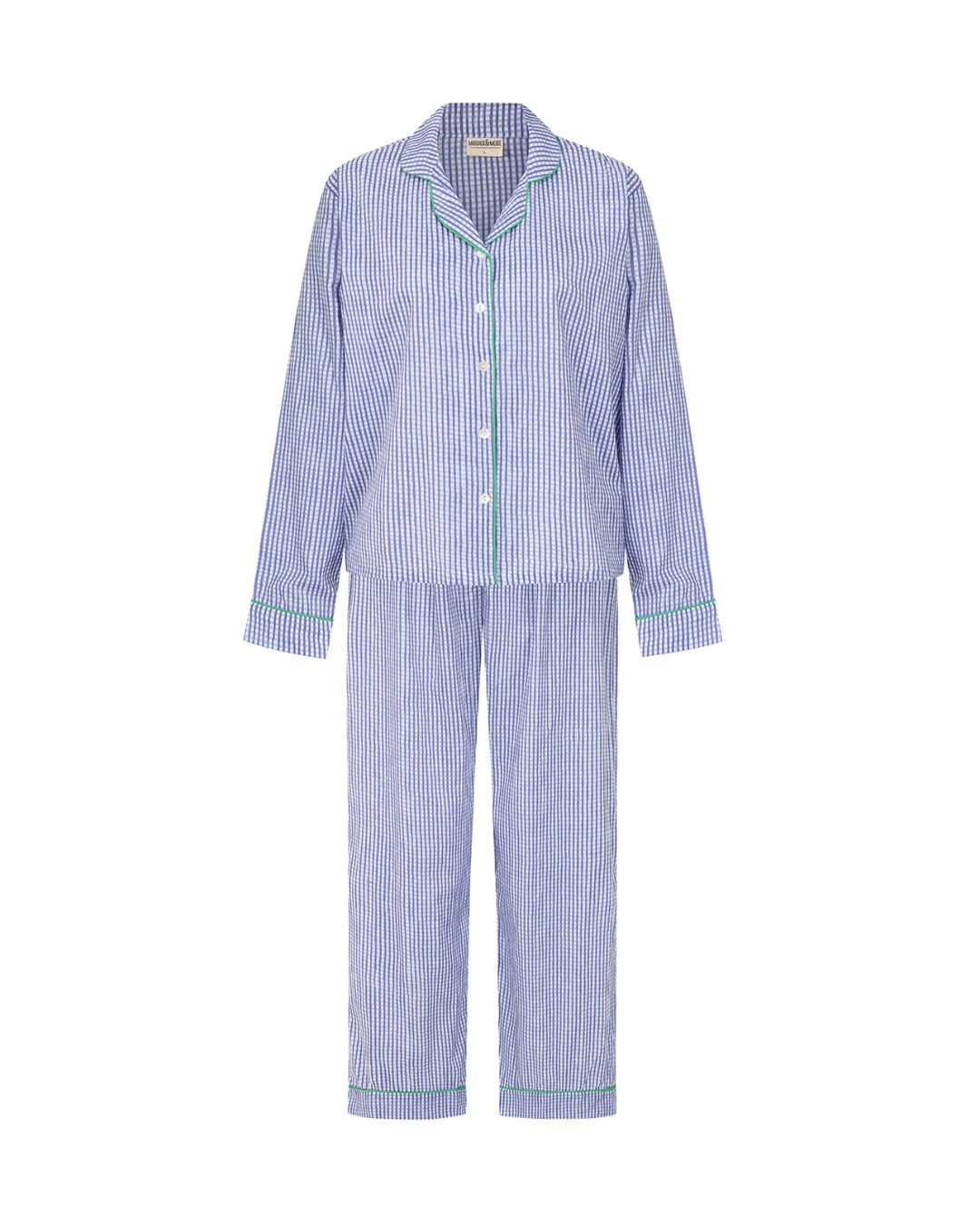 Blue Gingham Long Pyjama Set
