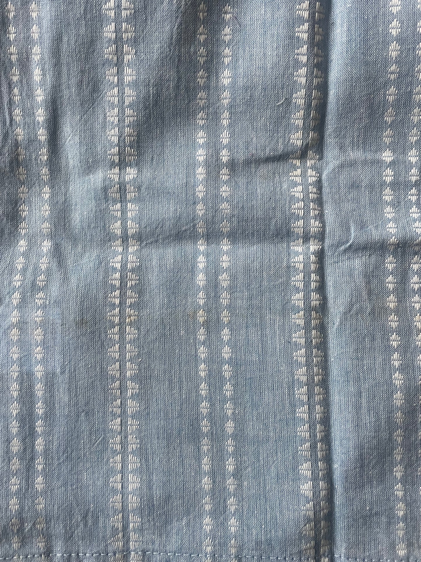 Zero Waste Blue Handloom Long Pyjama Set (Small)