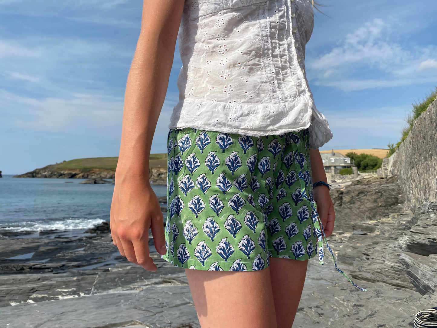 Pepper Green Pyjama Shorts