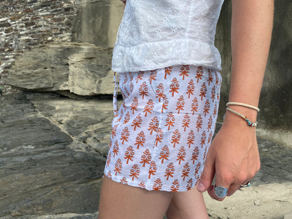 Madder Orange Pyjama Shorts