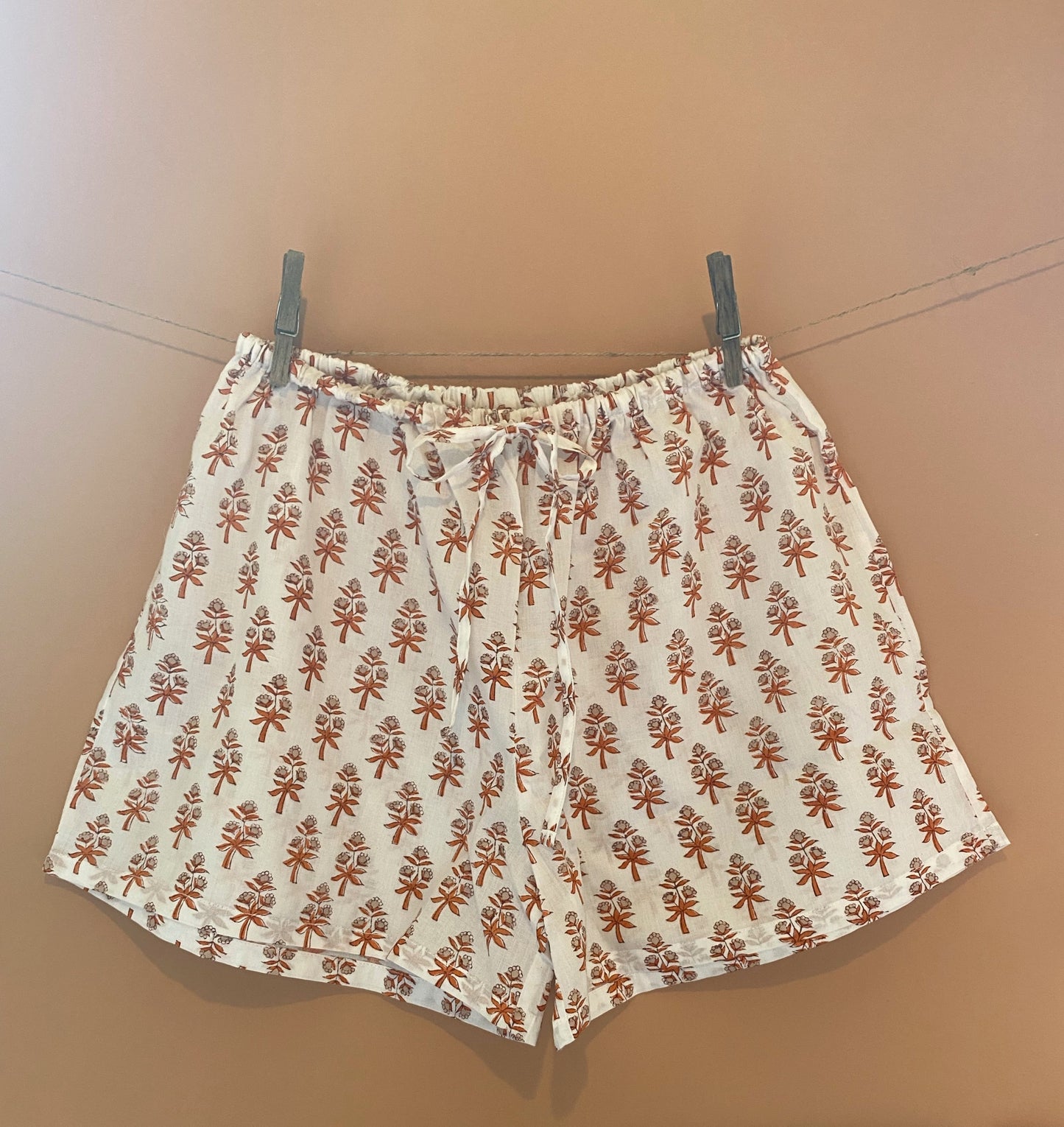 Madder Orange Pyjama Shorts