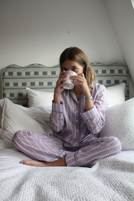 Blossom Stripe Long Pyjama Set