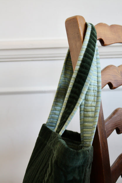 Green Velvet Bag
