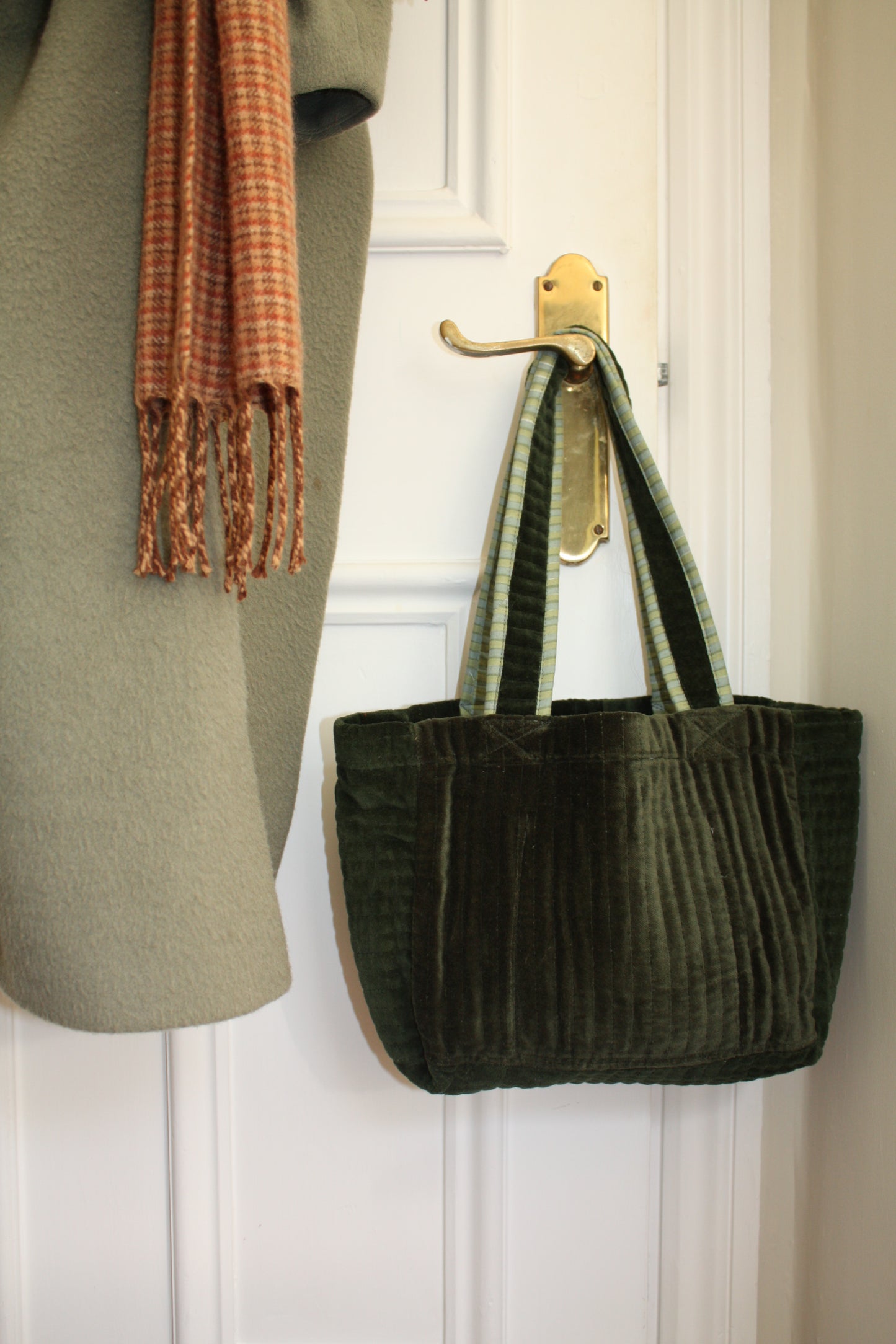 Green Velvet Bag