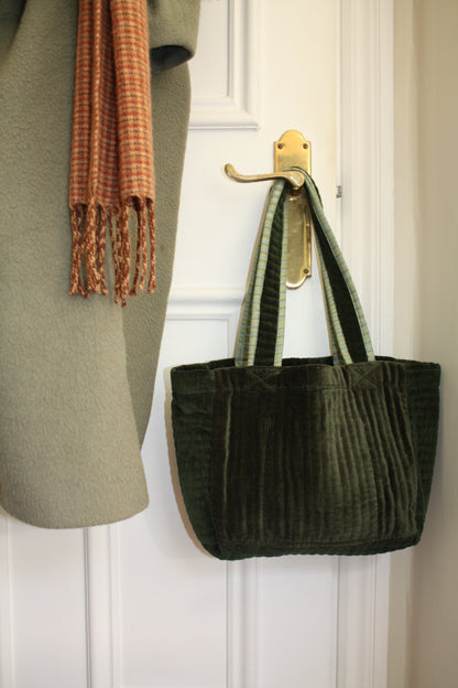Green Velvet Bag