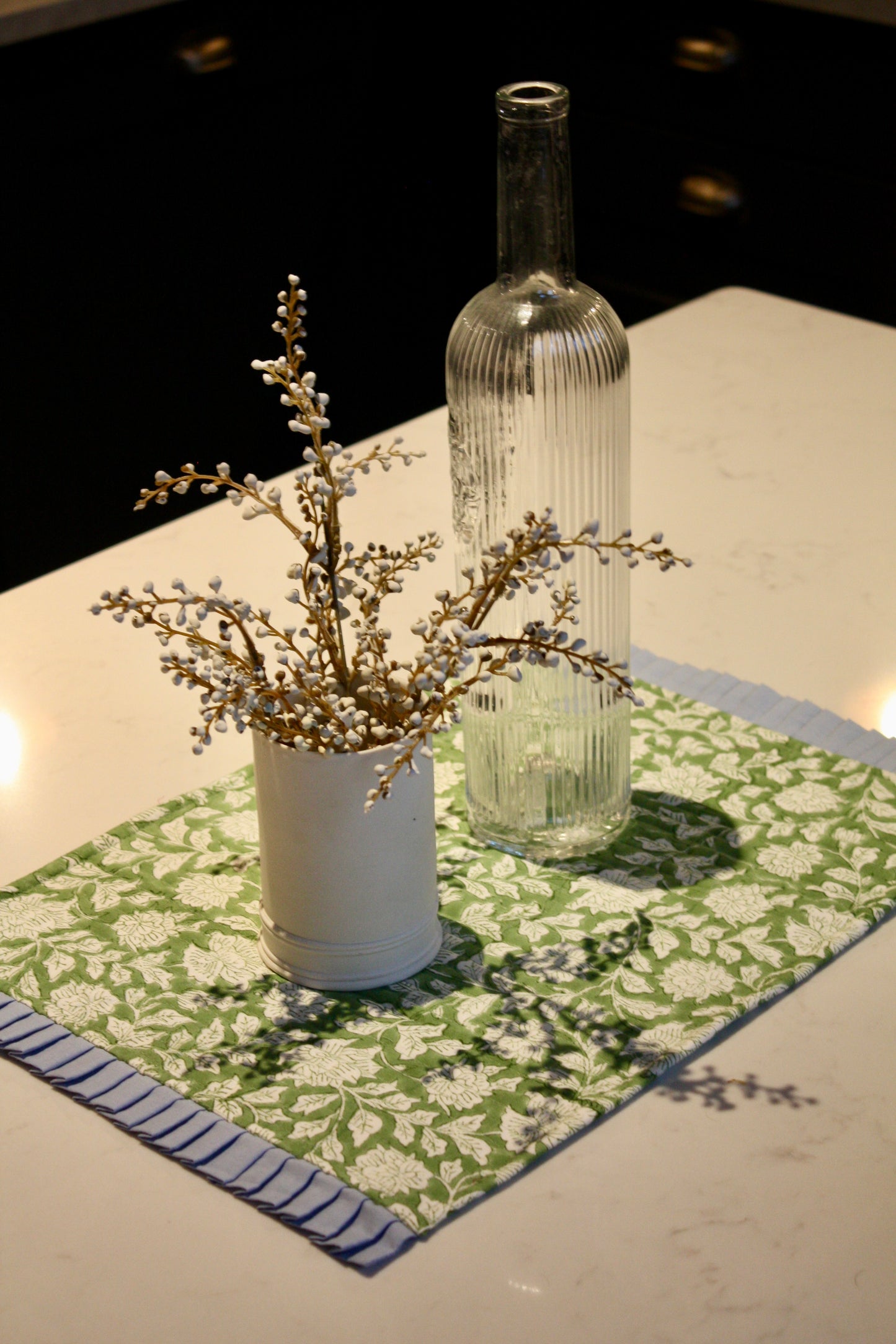 Green Floral Placemats