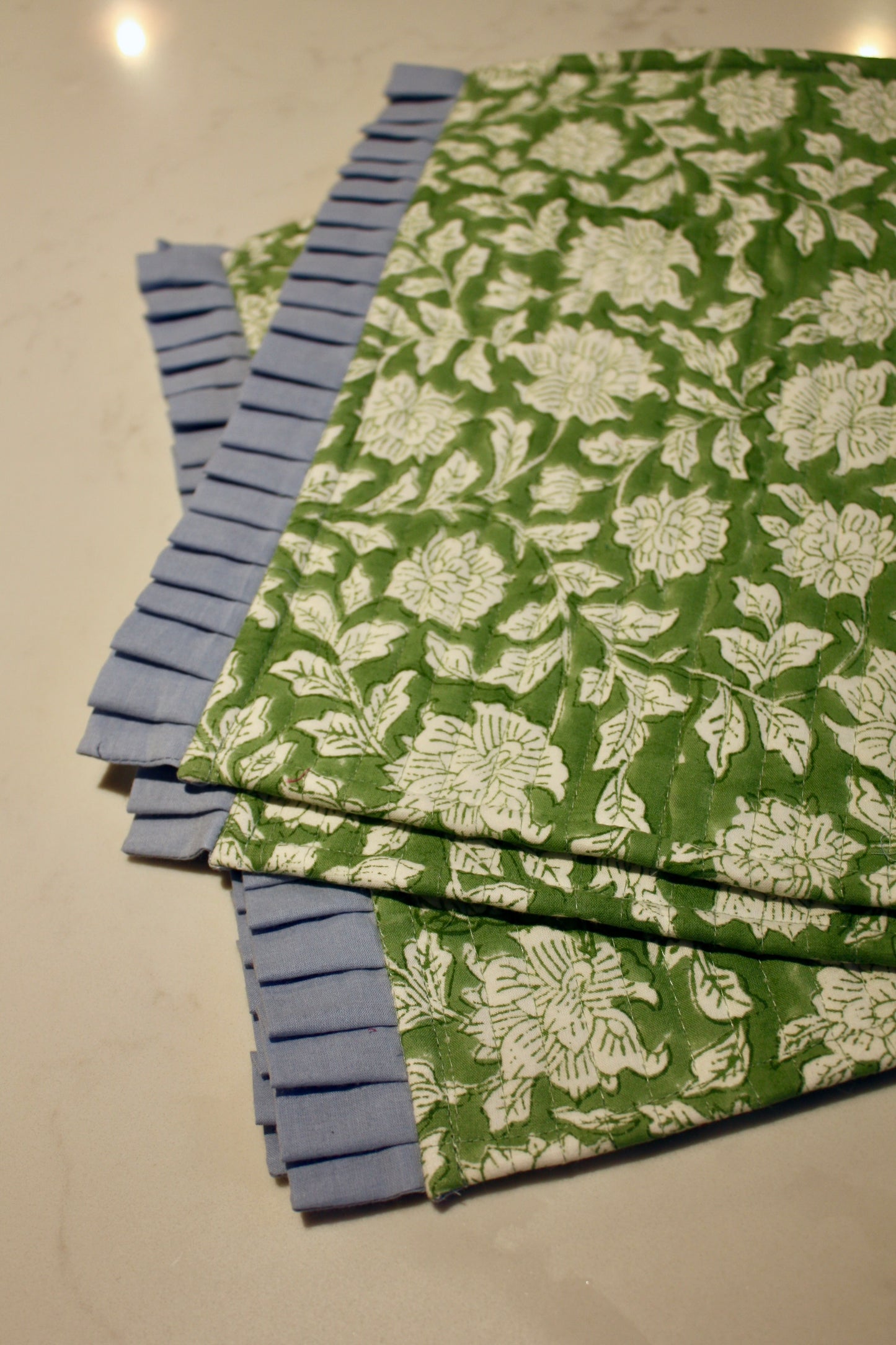 Green Floral Placemats