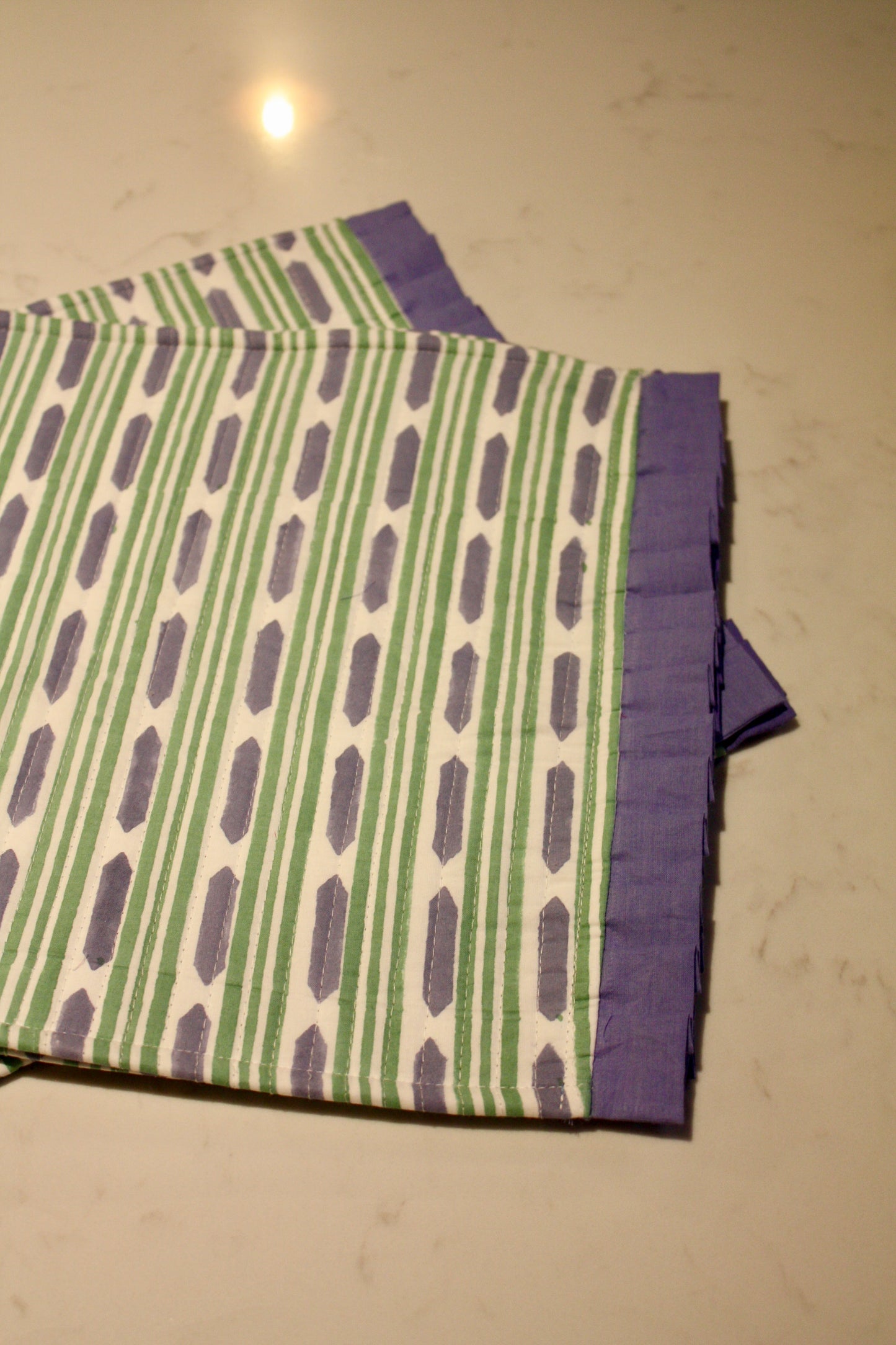 Green & Blue Geometric Placemats