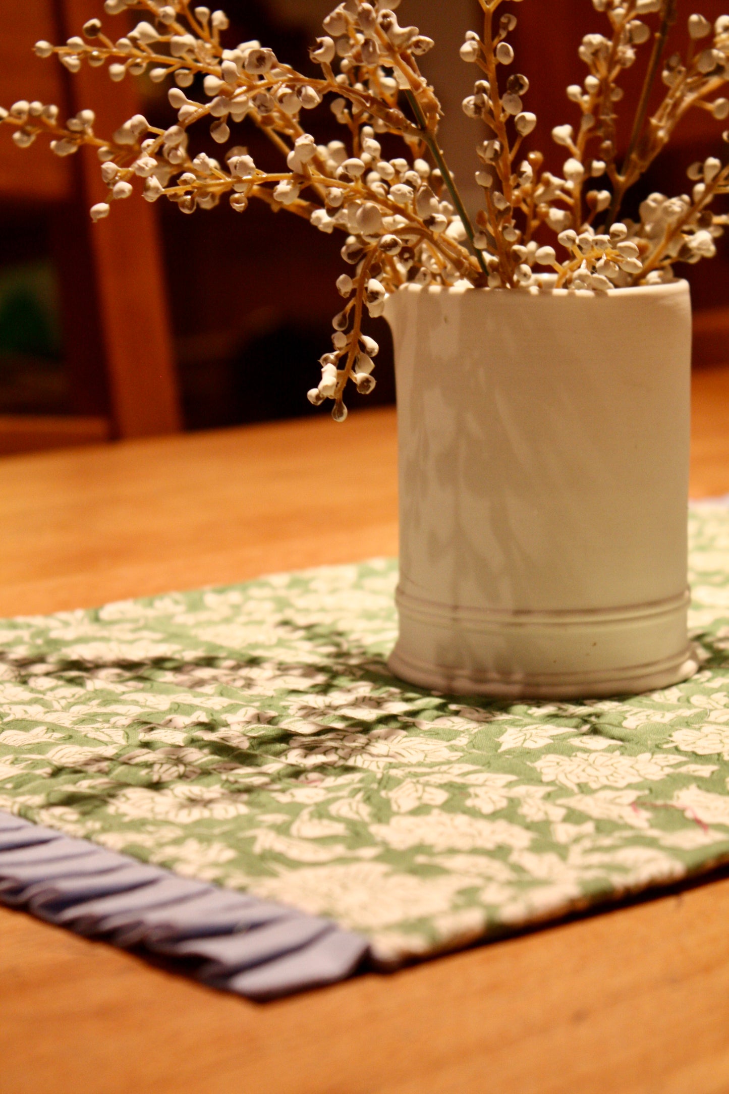 Green Floral Placemats