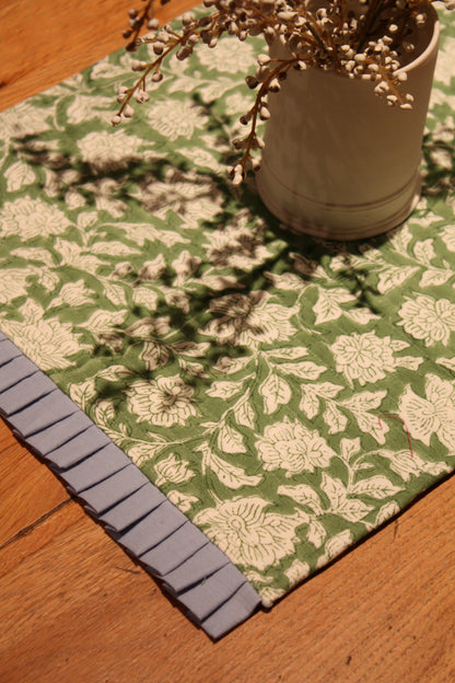 Green Floral Placemats