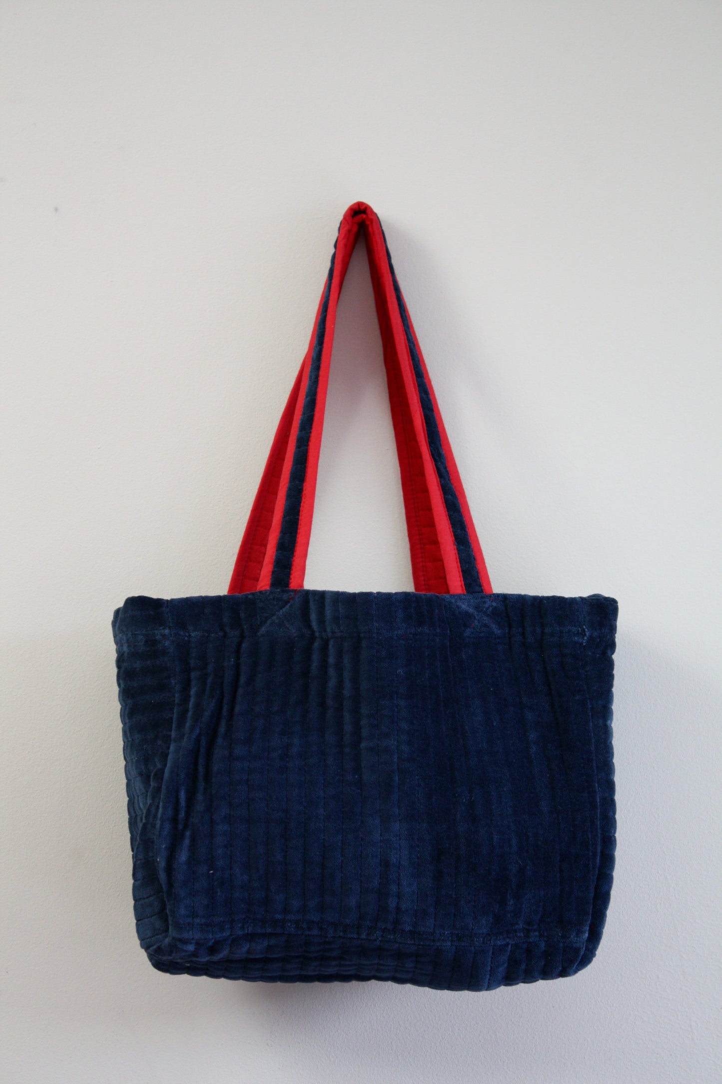 Navy Velvet Bag