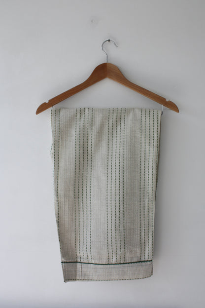 Handwoven Cotton Pyjamas - Green Stitch
