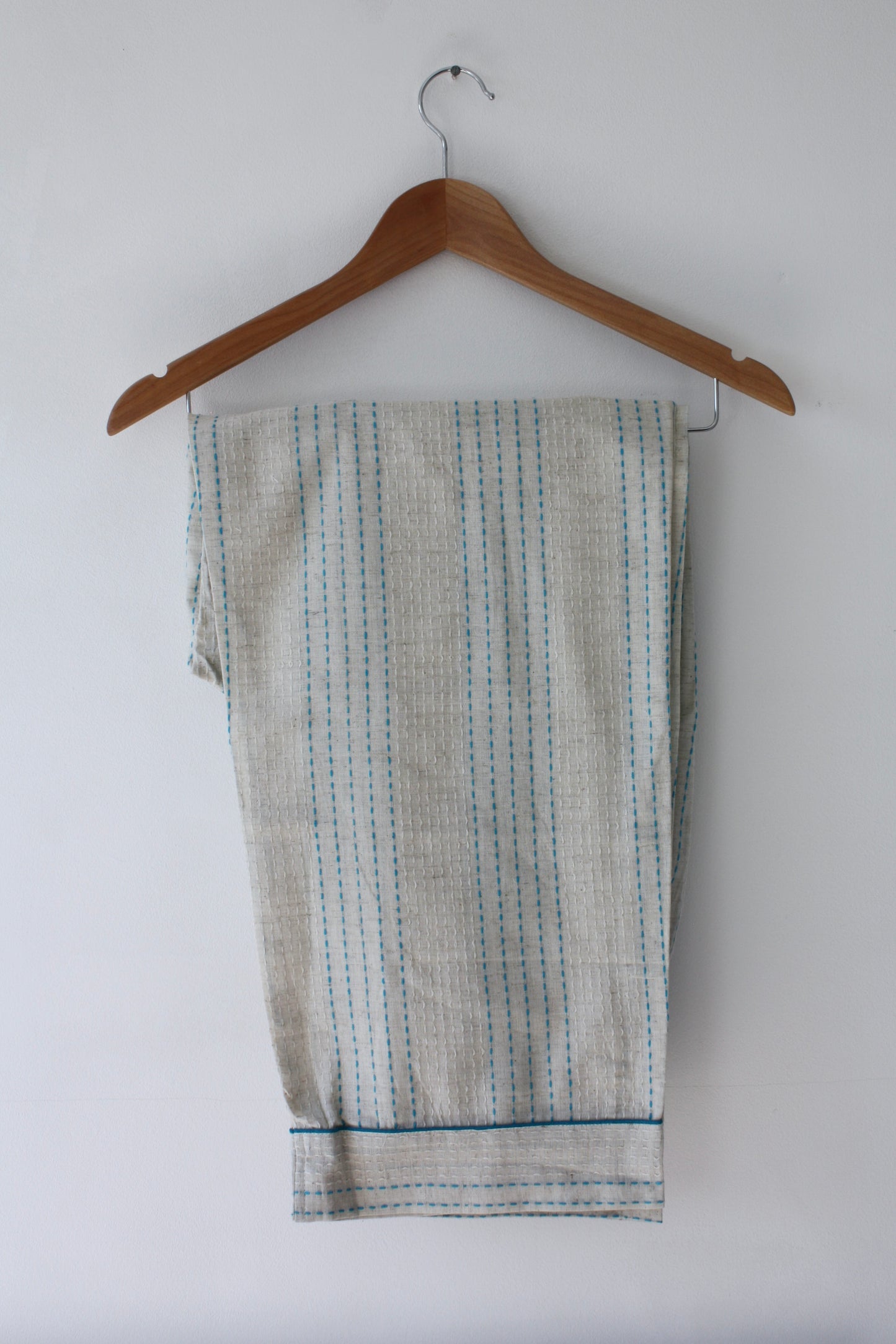Handwoven Cotton Pyjamas - Blue Stitch