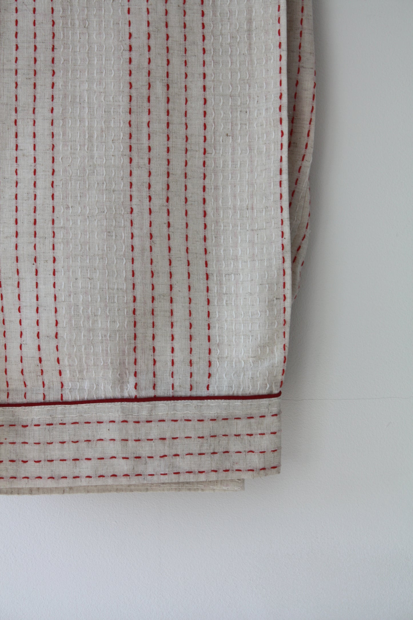 Handwoven Cotton Pyjamas - Red Stitch