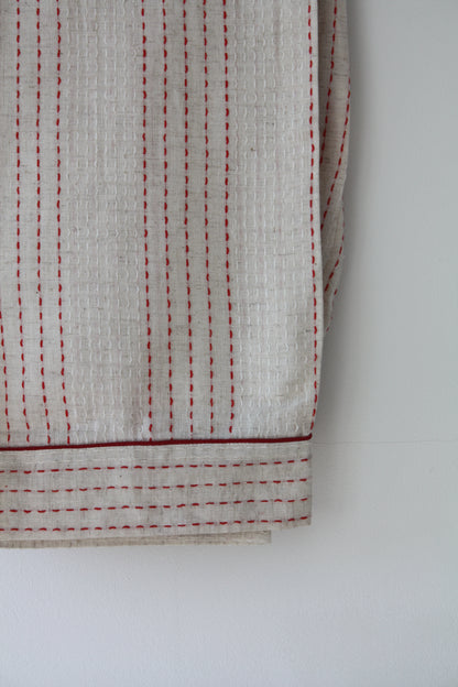 Handwoven Cotton Pyjamas - Red Stitch