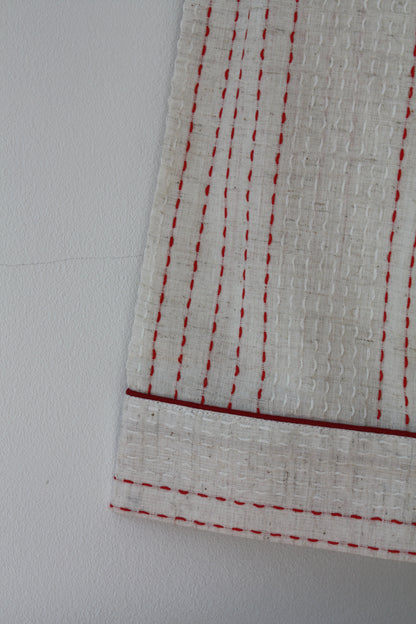 Handwoven Cotton Pyjamas - Red Stitch