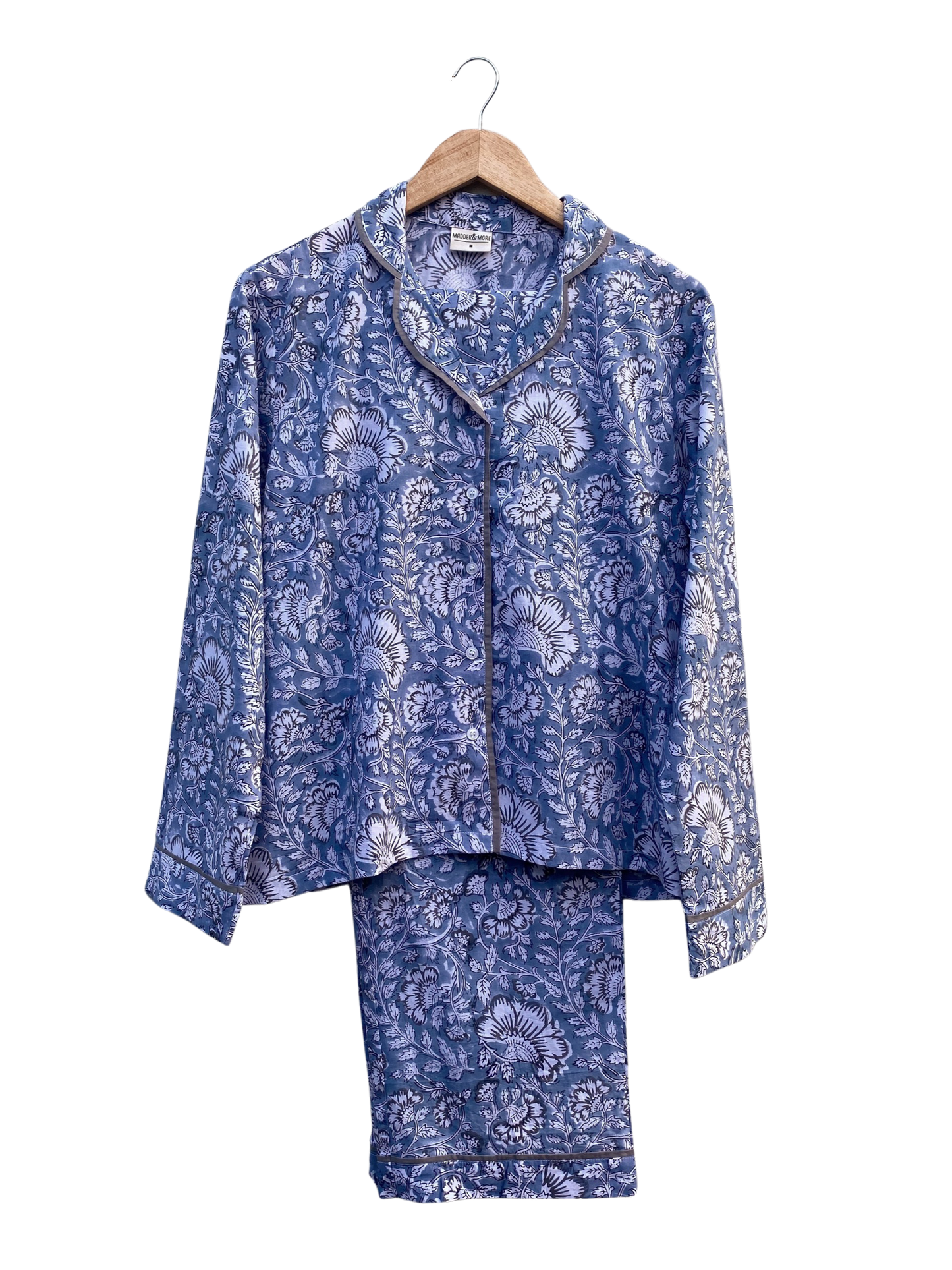 Zero Waste Juniper Blue Pyjama Set (Small)