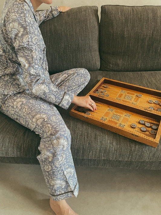 Zero Waste Juniper Blue Pyjama Set (Small)