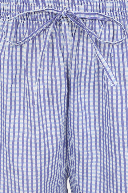 Blue Gingham Short Pyjama Set