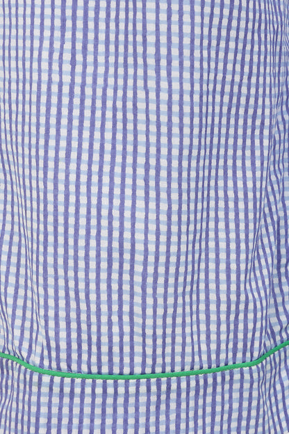 Blue Gingham Long Pyjama Set