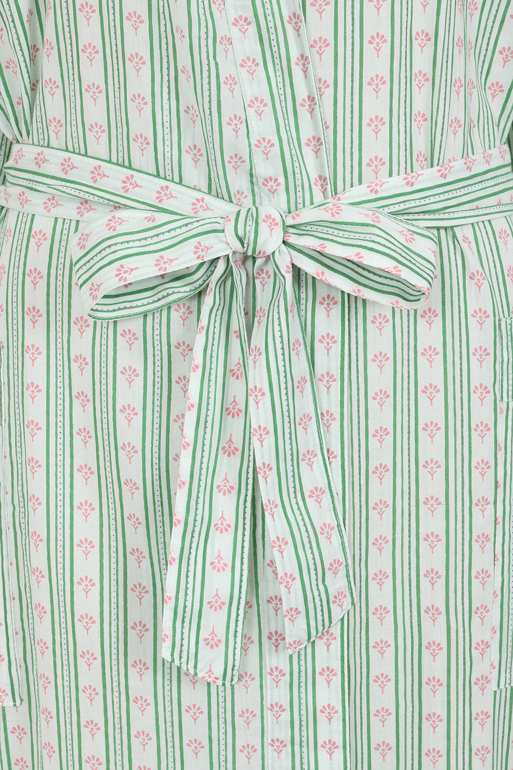Green Stripe Robe
