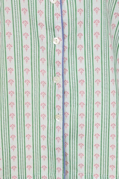 Green Stripe Short Pyjama Set