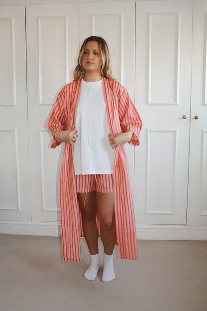 Pink Stripe Robe