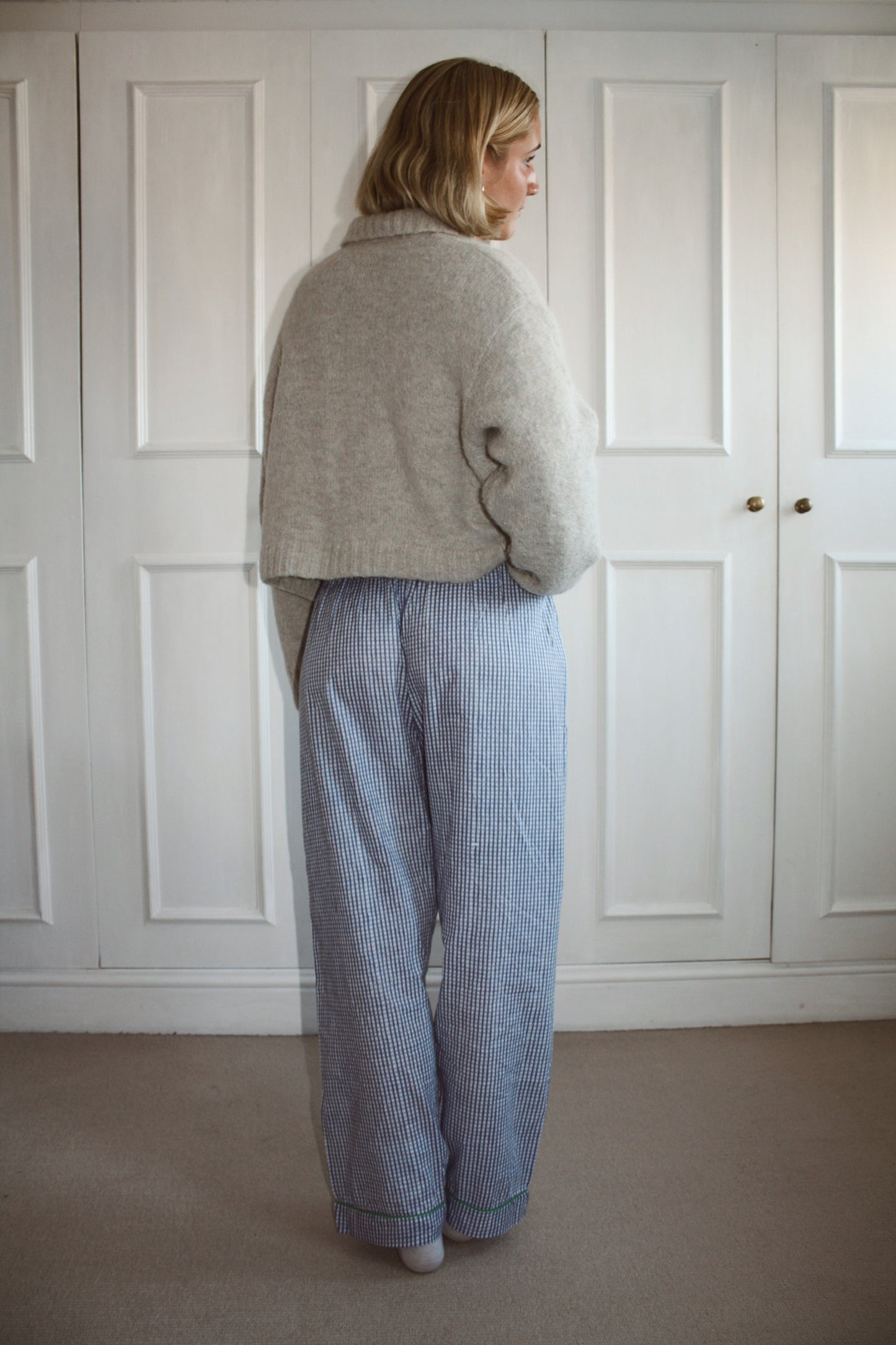 Blue Gingham Trousers