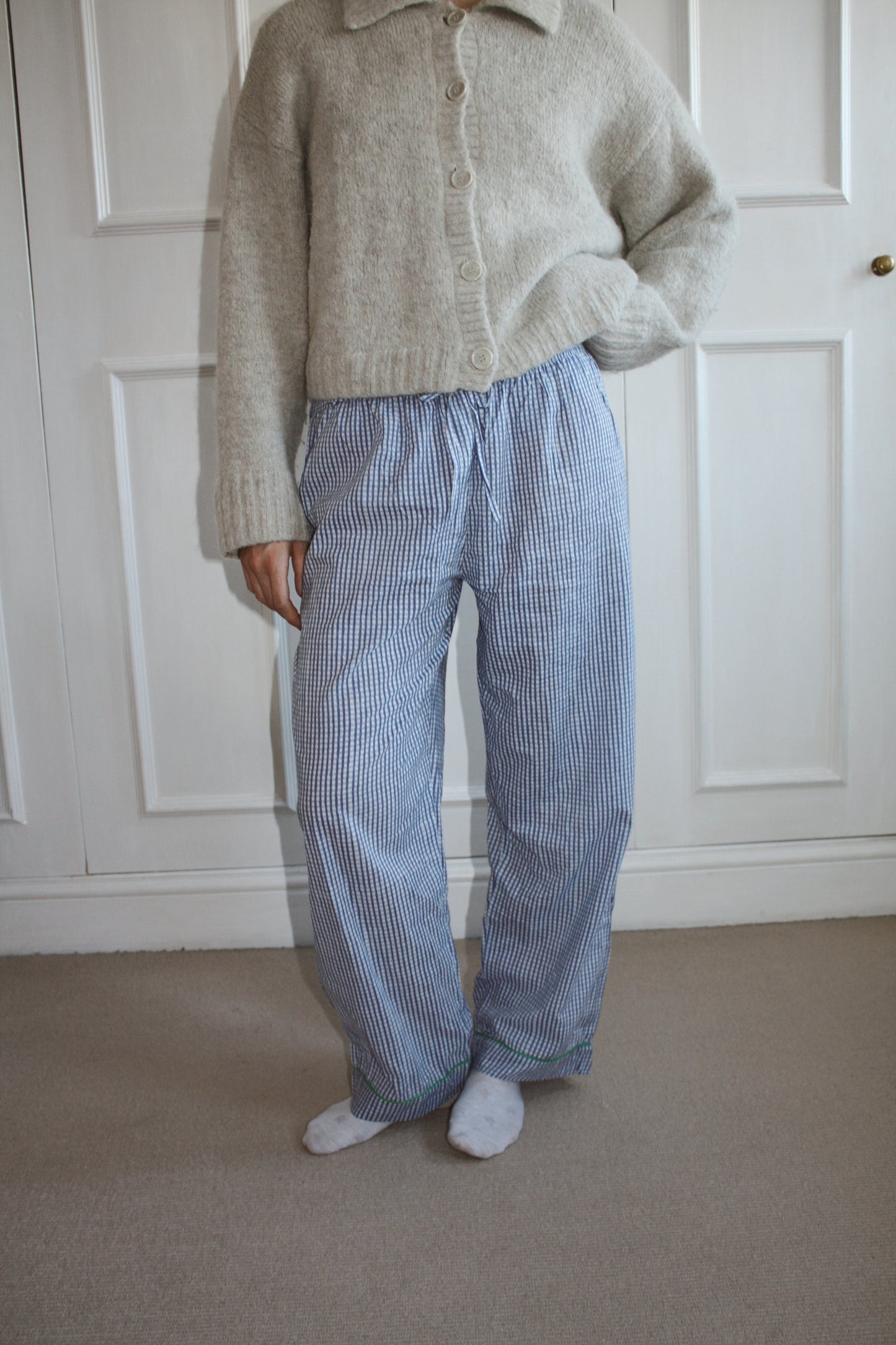 Blue Gingham Trousers