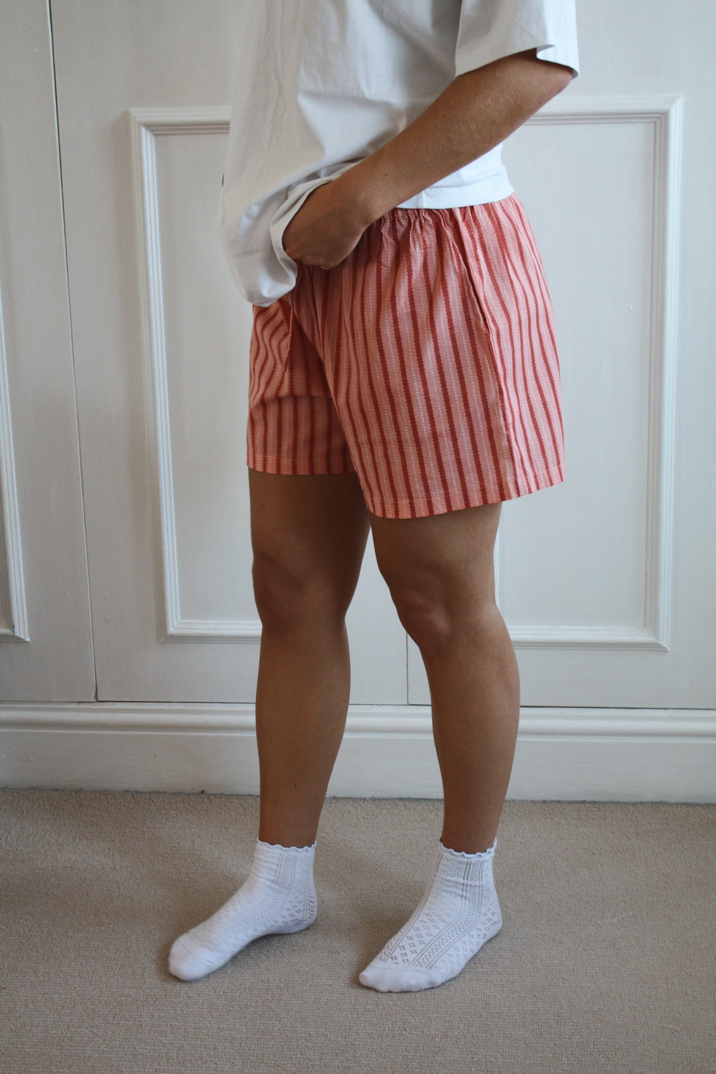 Pink Stripe Shorts
