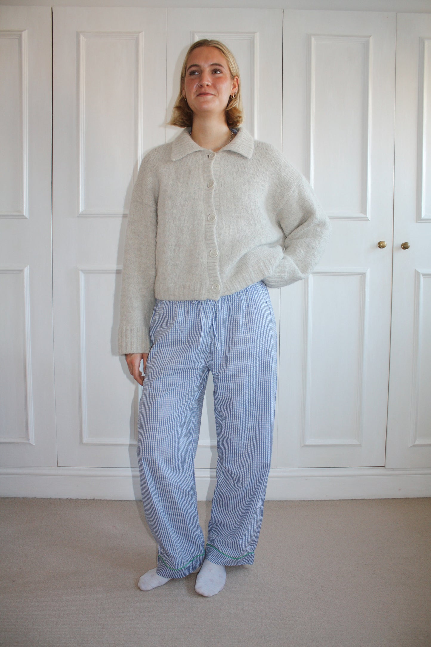 Blue Gingham Trousers