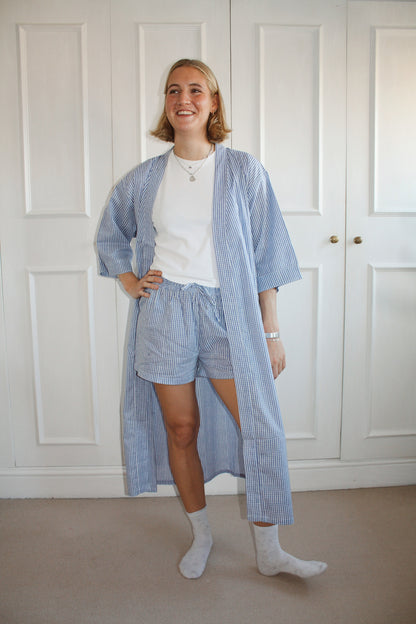 Blue Gingham Robe