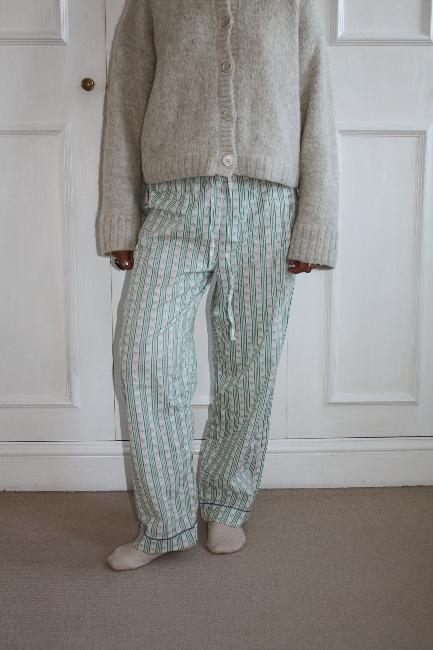 Green Stripe Trousers